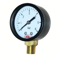 Радиальный манометр JEMIX XPS-R 1/4", 0-6 бар, диаметр 50мм