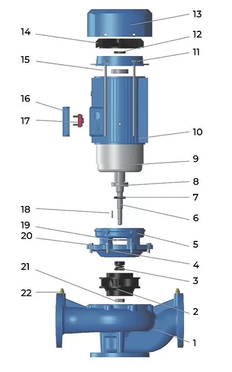 Схема циркуляционного насоса MAXPUMP IL 65-380/40 