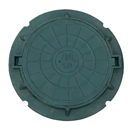 Люк полимер-песчаный легкий малогабаритный 15 кН (ЗЕЛЕНЫЙ)